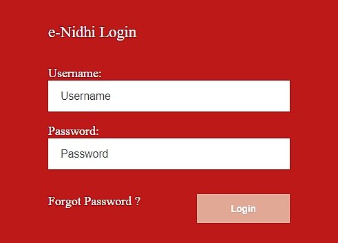 e nidhi login