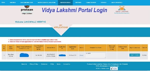 vidya lakshmi portal login