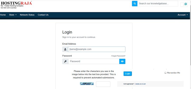 Hostingraja login